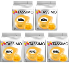 TASSIMO Café HAG Entkoffeiniert 5er Pack T Discs Kaffee Kapseln 5 X 16 Getränke -AromaKaffee Angebote Store 01b06271e3ee698ea9bce752f83bbd4b