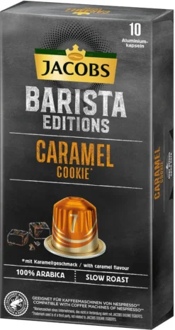 JACOBS Kapseln Barista Editions Caramel Cookie 7 10x10 Nespresso®* Kompatibel -AromaKaffee Angebote Store 035727538b8600dd33521803dcf6b19d