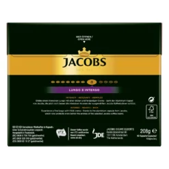 JACOBS Kapseln Lungo Intenso 5 X 40 Nespresso®* Kompatible Kaffeekapseln -AromaKaffee Angebote Store 0409e7e96088af679bc48d1ca990c4c5