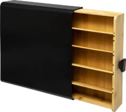 5five Simply Smart Aufbewahrungsbox Kaffe Kapsel Modern Metall Bambus Schwarz/braun 7,5cm X 33cm X 31cm -AromaKaffee Angebote Store 10b8852c187937d4f1b5a344fd852989