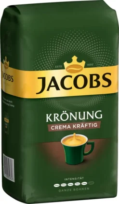 JACOBS Kaffeebohnen Krönung Crema Kräftig 2 X 1kg Ganze Kaffee Bohnen + 1 Aluminium Dose Im Barista-Design -AromaKaffee Angebote Store 13e74f28c6aef51d5c0ac230d8eb3e15 3