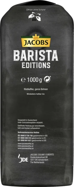 JACOBS Kaffeebohnen Barista Editions Crema Intense 2 X 1kg Ganze Bohnen + 1 Aluminiumdose Im Barista Design -AromaKaffee Angebote Store 17b40410a86ca6c83a14b27537760205