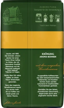 JACOBS Kaffeebohnen Krönung Aroma-Bohnen 6x500g Ganze Kaffee Bohnen Geröstet -AromaKaffee Angebote Store 1b01cf06863364f490655b9edf3fc927