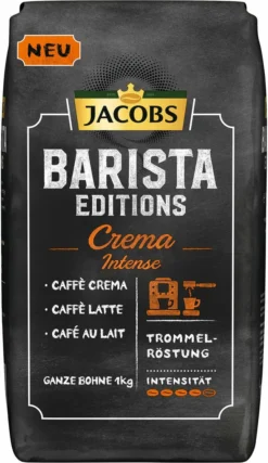 JACOBS Kaffeebohnen Barista Editions Crema Intense 2 X 1kg Ganze Bohnen + 1 Aluminiumdose Im Barista Design -AromaKaffee Angebote Store 1e3efdc53da2d1a87041100c8982f1a6
