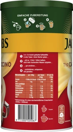 JACOBS Typ Cappuccino 6 X 400 G Dosen Feine Cremigkeit - Viel Schaum -AromaKaffee Angebote Store 2177a4559713a6ef4bf60e3833783740