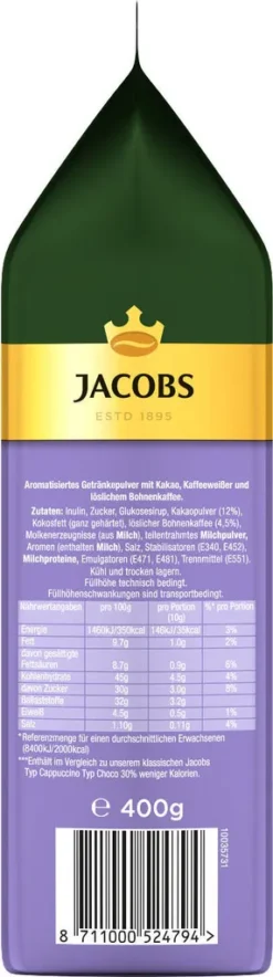 JACOBS Typ Cappuccino Choco So Leicht Mit Milka Geschmack 12 Beutel - 12 X 400g -AromaKaffee Angebote Store 24a1e3819bda8ebda318a456855ae209