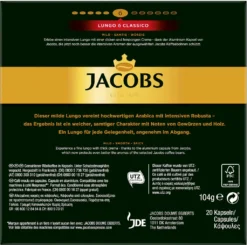 JACOBS Kapseln Nespresso®* Kompatibel 3x20 Lungo 6 Classico + 3x20 Lungo 8 Intenso - Insgesamt 120 Getränke -AromaKaffee Angebote Store 24ce0f5f4b887000e959df371d0cdd5e