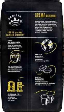 JACOBS Kaffeebohnen Barista Editions Crema Do Brasil 4 X 1 Kg Geröstete Bohnen -AromaKaffee Angebote Store 29ab45bad822726524c2300de711a416