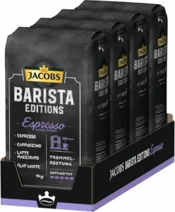JACOBS Kaffeebohnen Barista Editions Espresso Esproessobohnen 4x1 Kg +2 Dosen -AromaKaffee Angebote Store 2d7aa52c95bedfbd3733ea2c20feedad