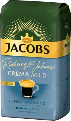 JACOBS Kaffeebohnen Expertenröstung Crema Mild Röstung Des Jahres 2x1 Kg Bohnen -AromaKaffee Angebote Store 300882f3b1a95a96e1b61c177445033e