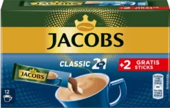 JACOBS Löskaffee Classic 2in1 Löslicher Kaffee 12 X 10+2 Sticks Instantkaffee -AromaKaffee Angebote Store 30e1abe6ec9d3acb72632e60a49de7ae