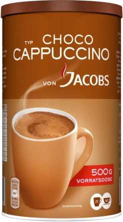 JACOBS Löskaffee Typ Choco Cappuccino 500 G Dose Löslicher Kaffee Mit Kakao -AromaKaffee Angebote Store 31d9a9b7d6419757fe5f8865c171d599