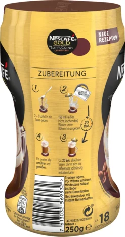 Nescafé® Nescafé Gold Typ Cappuccino Cremig Zart | 250g -AromaKaffee Angebote Store 33e77e84d8b6287fd5ae89bfae36e9f9