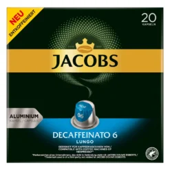 JACOBS Kapseln Decaffeinato 6 Lungo Entkoffeiniert 200 Nespresso®* Kompatibel -AromaKaffee Angebote Store 3cc6dc58fbc0e5c03f7fa23d3206d6c4