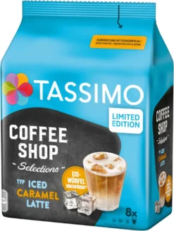 TASSIMO Kapseln Typ Iced Caramel Latte Coffee Shop Selections Discs 8 Getränke -AromaKaffee Angebote Store 425aaa7a16ae0b8be0bde480f8b54b78