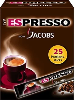 Jacobs Typ Espresso Sticks | Löslicher Kaffee | 25 Portionen -AromaKaffee Angebote Store 488f1480f0411036b58a4f153a7f2a67