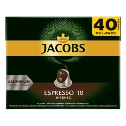 JACOBS Kapseln Espresso Intenso 5 X 40 Nespresso®* Kompatible Kaffeekapseln