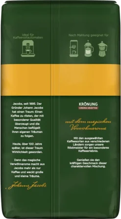 JACOBS Kaffeebohnen Krönung Crema Kräftig 2 X 1kg Ganze Kaffee Bohnen + 1 Aluminium Dose Im Barista-Design -AromaKaffee Angebote Store 4d508ba7fc143066fb56757abdde1bae 3