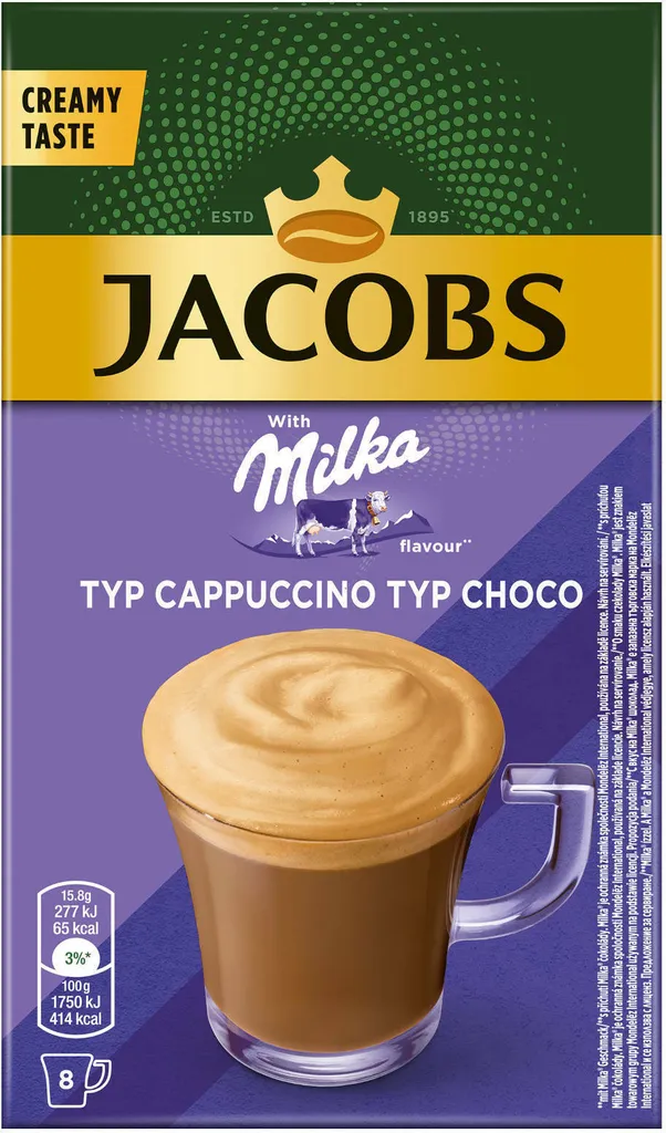 JACOBS Löskaffee Typ Cappuccino Milka* Geschmack 10 X 8 Sticks - 80 Getränke 3 JACOBS Löskaffee Typ Cappuccino Milka* Geschmack 10 X 8 Sticks - 80 Getränke – Bild 3