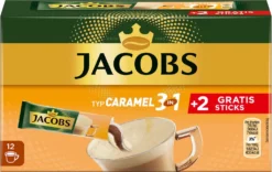 JACOBS Löskaffee 3in1 Typ Caramel Löslicher Kaffee 12 X 10+2 Getränke Sticks -AromaKaffee Angebote Store 5379d56ad0dc863e2696311b4a023bc4