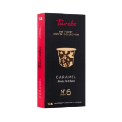 Kaffeekapseln, TURABO, Karamell, 10 Nespresso-kompatible Kapseln, 54gr -AromaKaffee Angebote Store 55ef8a8f78bad0a2421eb2d00dccba89