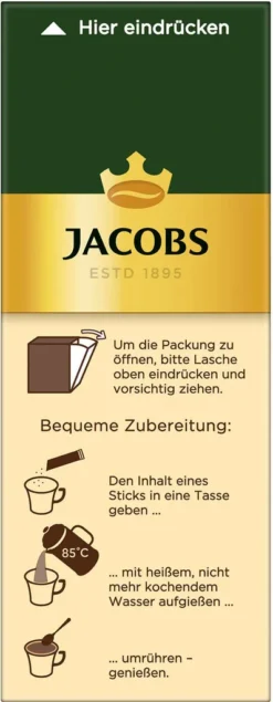 JACOBS Typ Cafe Crema Löslicher Kaffee 12 X 25 Sticks -AromaKaffee Angebote Store 5878cd1f126da5fb4bf5f4cba4ffe121