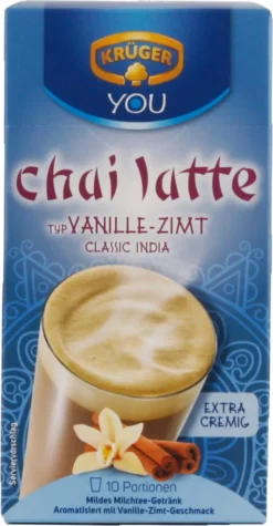 Krüger You Chai Latte Typ Vanille-Zimt Classic India Extra Cremig | 10 Portionen -AromaKaffee Angebote Store 5df7e19cc55817dea244756904721a3b