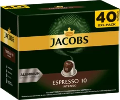 JACOBS Kapseln Espresso Intenso 5 X 40 Nespresso®* Kompatible Kaffeekapseln -AromaKaffee Angebote Store 5e59c4f56ab078f4274b20fbd139f0af