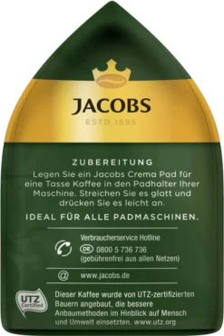 JACOBS Pads Crema Kräftig 5 X 18 Getränke - 90 Kaffeepads Senseo Kompatibel -AromaKaffee Angebote Store 60f1f3cd6f1e1bd42ceac1192074d9b9