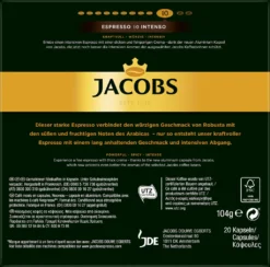 Jacobs Kapseln Espresso Intenso | 20 Nespresso® Komp. Kapseln -AromaKaffee Angebote Store 66d05577bff512e66017f14b2c9fe391