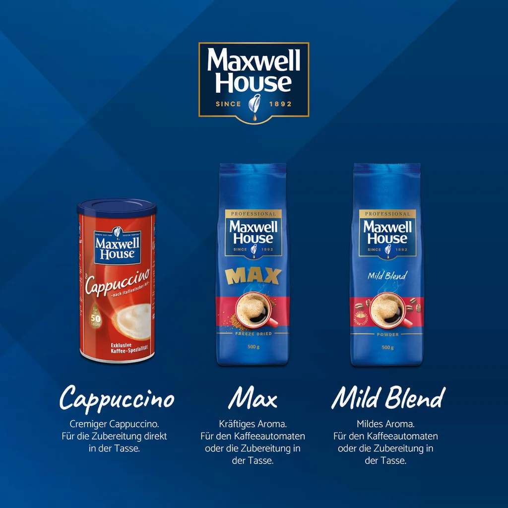 MAXWELL HOUSE Löskaffee Mild Blend Löslicher Kaffee Instantkaffee 2 X 500 G Beutel 8 MAXWELL HOUSE Löskaffee Mild Blend Löslicher Kaffee Instantkaffee 2 X 500 G Beutel – Bild 8