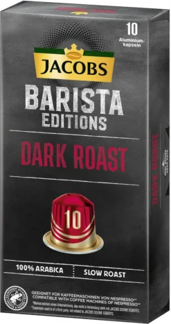 JACOBS Kapseln Barista Editions Dark Roast 10 10x10 Nespresso®* Kompatibel -AromaKaffee Angebote Store 6d91c49125388140db195dcaf371541a