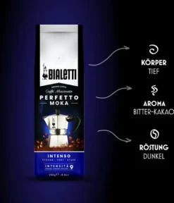 Bialetti Perfetto Moka Stark 250 G, 250 G, Dunkle Röstung, Kaffee, 30% Arabica, 70% Robust, Tasche 9 Bialetti Perfetto Moka Stark 250 G, 250 G, Dunkle Röstung, Kaffee, 30% Arabica, 70% Robust, Tasche -AromaKaffee Angebote Store 6e646dccf3d7bd6e2ba8a7d1b5c29e2a