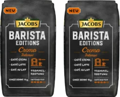 JACOBS Kaffeebohnen Barista Editions Crema Intense 2 X 1kg Ganze Bohnen + 1 Aluminiumdose Im Barista Design -AromaKaffee Angebote Store 7140c3bddd9193d7cdcacff8d20fbb9c