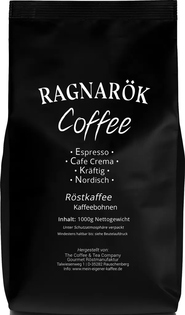 C&T Ragnarök Coffee Ganze Kaffeebohnen - Als Espresso Und Cafe Crema Trinkbar - Kräftig, Nordisch, Würzig, Aromatisch (1000g) 2 C&T Ragnarök Coffee Ganze Kaffeebohnen - Als Espresso Und Cafe Crema Trinkbar - Kräftig, Nordisch, Würzig, Aromatisch (1000g) – Bild 2