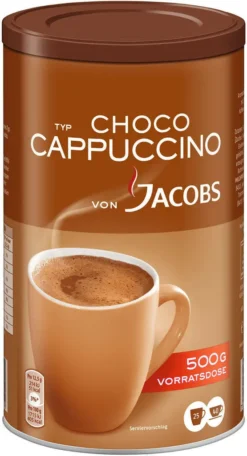 JACOBS Typ Choco Cappuccino 6 X 500 G Cappuccinopulver Löslich 6 Dosen -AromaKaffee Angebote Store 767655cdc72730d5573dca77c48c5a19