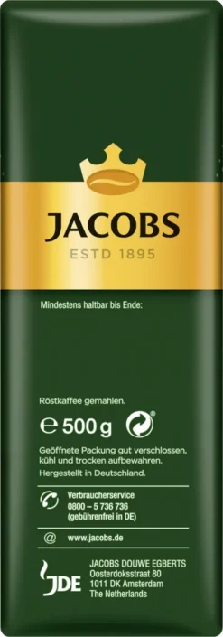 Jacobs Filterkaffee Krönung Kräftig | Gemahlen | 500g -AromaKaffee Angebote Store 78f2b22287bdf428948bccbc8c06038b