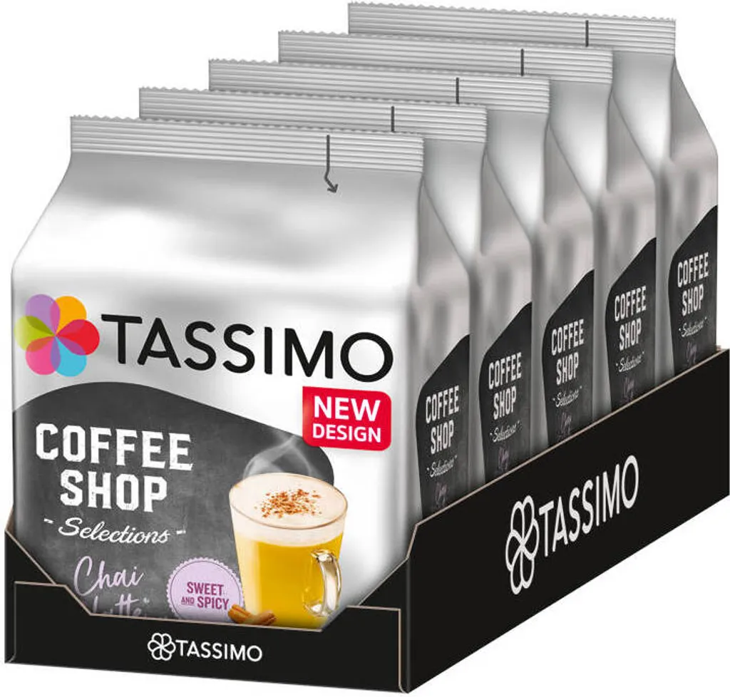 TASSIMO Coffee Shop Selections Chai Latte Tee T Discs Kapseln 5 X 8 Getränke 1 TASSIMO Coffee Shop Selections Chai Latte Tee T Discs Kapseln 5 X 8 Getränke