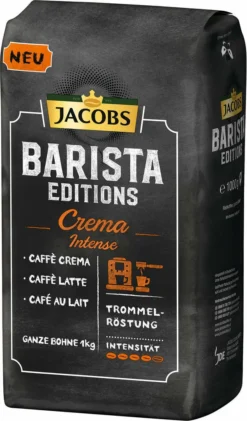 JACOBS Kaffeebohnen Barista Editions Crema Intense 3 Kg Geöstete Bohnen+ 1 Jacobs Barista Becher+ 1 Dose -AromaKaffee Angebote Store 821989862b942d4dba7a28d5f470b9c0 1