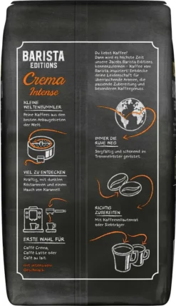 JACOBS Kaffeebohnen Barista Editions Crema Intense 2 X 1kg Ganze Bohnen + 1 Aluminiumdose Im Barista Design -AromaKaffee Angebote Store 8440c723851085915bbad5a50d31f929