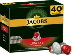 JACOBS Kapseln Nespresso®* Kompatibel 2 X 40 Lungo 6 Classico + 2 X 40 Espresso 10 Intenso XXL-Pack - Insgesamt 160 Getränke