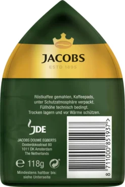 JACOBS Pads Crema Kräftig 5 X 18 Getränke - 90 Kaffeepads Senseo Kompatibel -AromaKaffee Angebote Store 883551717d75ece917fbc3715750c360