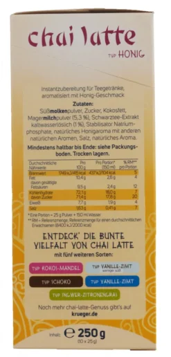 Krüger You Chai Latte Typ Honig Lovely India Extra Cremig | 10 Portionen 6 Krüger You Chai Latte Typ Honig Lovely India Extra Cremig | 10 Portionen -AromaKaffee Angebote Store 8b6de237e8d22594cb2a00c59f513497