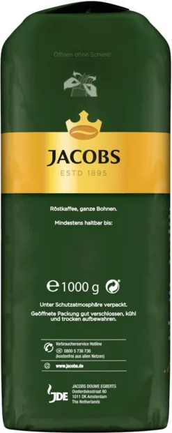 JACOBS Kaffeebohnen Krönung Crema Kräftig Bohnenkaffee 4 X 1 Kg Ganze Bohne -AromaKaffee Angebote Store 8bc875d1bebbbf8fa9b4f1ab391edd57