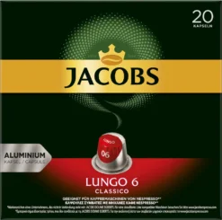 JACOBS Kapseln Lungo 6 Classico & Decaffeinato 6 Je 100 Nespresso®* Kompatibel 8 JACOBS Kapseln Lungo 6 Classico & Decaffeinato 6 Je 100 Nespresso®* Kompatibel -AromaKaffee Angebote Store 8d1d1419b56d4e27627f48482b5daebe 2