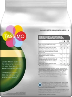 Tassimo Kapseln Jacobs Typ Latte Macchiato Vanilla | 8 Kaffeekapseln -AromaKaffee Angebote Store 8d325224340800e82853dbe2be91f788