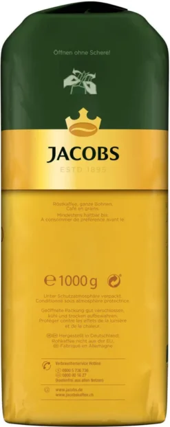 JACOBS Kaffeebohnen Expertenröstung Crema Italiano 4x1kg Ganze Kaffee Bohnen -AromaKaffee Angebote Store 8dd707b13ada6380cc4f54df3b7d66e2