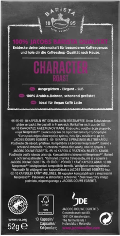 JACOBS Kapseln Barista Editions Character Roast 8 10x10 Nespresso®* Kompatibel -AromaKaffee Angebote Store 9182a82c30a86b25a269b0cf8e5fb9a5
