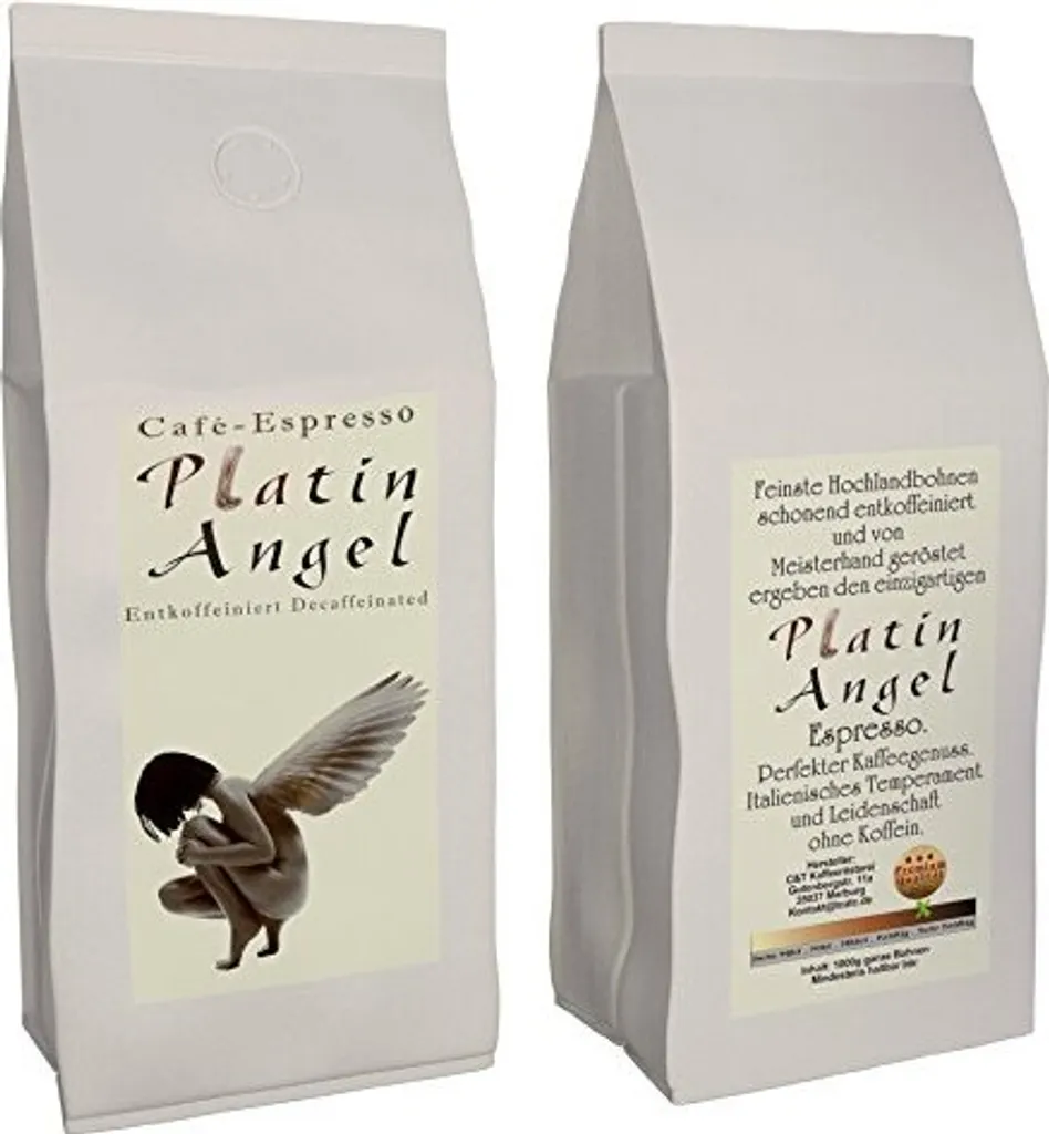 Espresso / Cafe - Kaffeebohnen Entkoffeiniert "Platin Angel" (Ganze Bohnen,1000 G) 1 Espresso / Cafe - Kaffeebohnen Entkoffeiniert "Platin Angel" (Ganze Bohnen,1000 G)