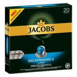 JACOBS Kapseln Decaffeinato 6 Lungo Entkoffeiniert 200 Nespresso®* Kompatibel -AromaKaffee Angebote Store a143ae6fd5613cec10d5d84aca399d79